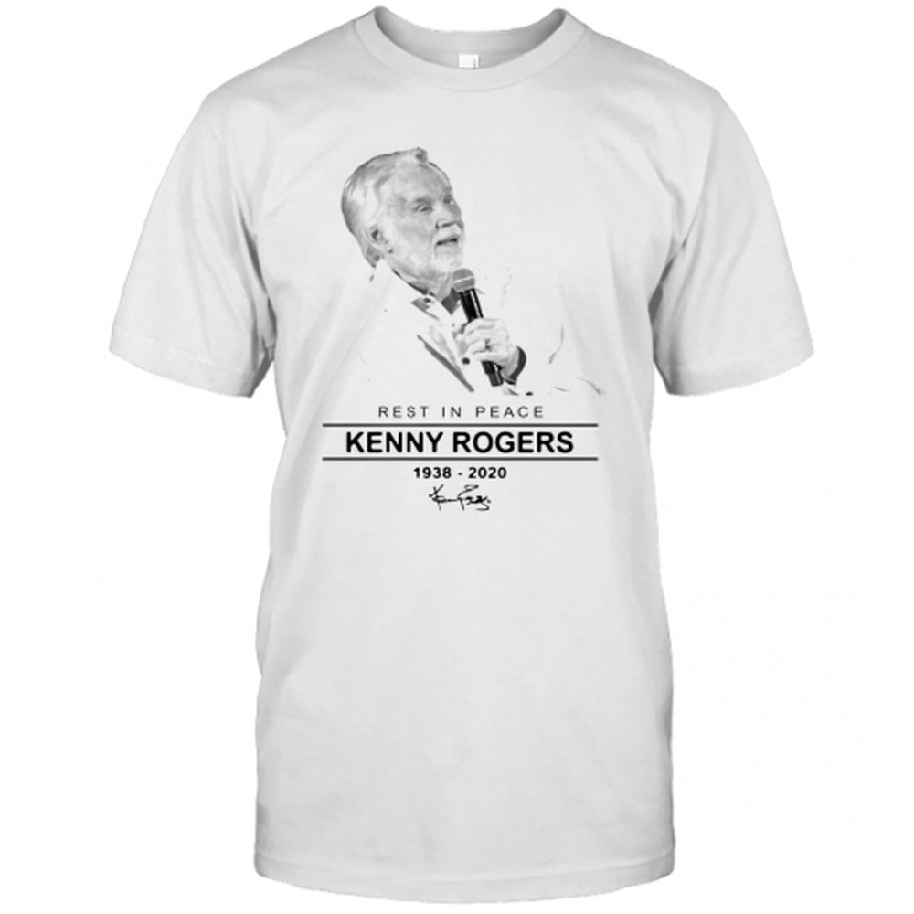 Rest In Peace Kenny Rogers Rip 1938 2020 Signature T-Shirt